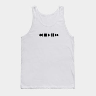 Play, pause, rewind buttons Tank Top